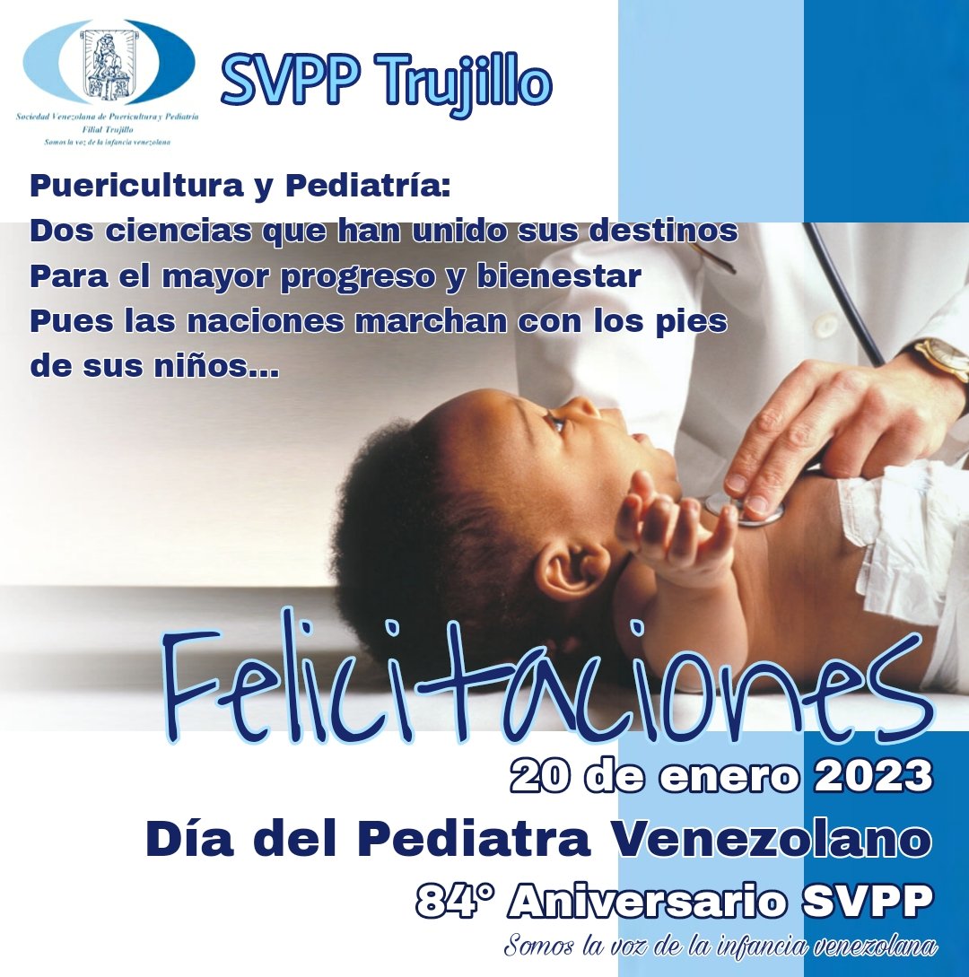 Feliz Día del Pediatra Venezolano.

#diadelpediatra
#díadelpediatra
#SVPP
#aniversario
#SVPPFilialTrujillo
#SVPPTrujillo
#SVPPFilial
#Trujillo
#TrujilloVenezuela