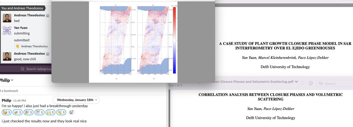YanY_radar's tweet photo. Finishing my last working day of tiger 🐯 year by submitting our most recent and impressive findings about #closurephases to #IGARSS2023 ! Thanks a lot to all, I can not live my PhD life without any of you! (Seems like my struggles from 2022 is starting to pay off! ��) https://t.co/EtzKPfZaWJ