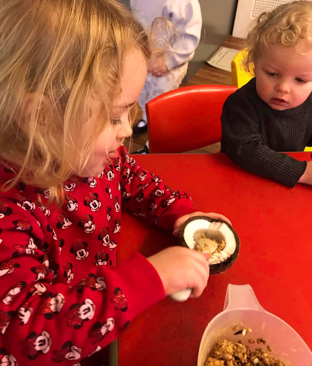 EvolutionChildC's tweet photo. The children’s awareness and curiosity of the birds led to a beautiful activity of making bird feeders this week #understandingtheworld #environment #outdoors #birds #nature #birdwatching https://t.co/ryylhORQBY