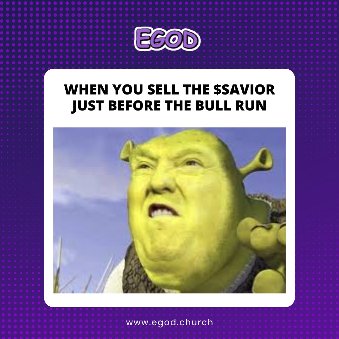 The ultimate face of remorse and pain!

Join the church ✨
✝️ linktr.ee/egodthesavior

#CryptoNews #ameno #Dogecoin #memecoin