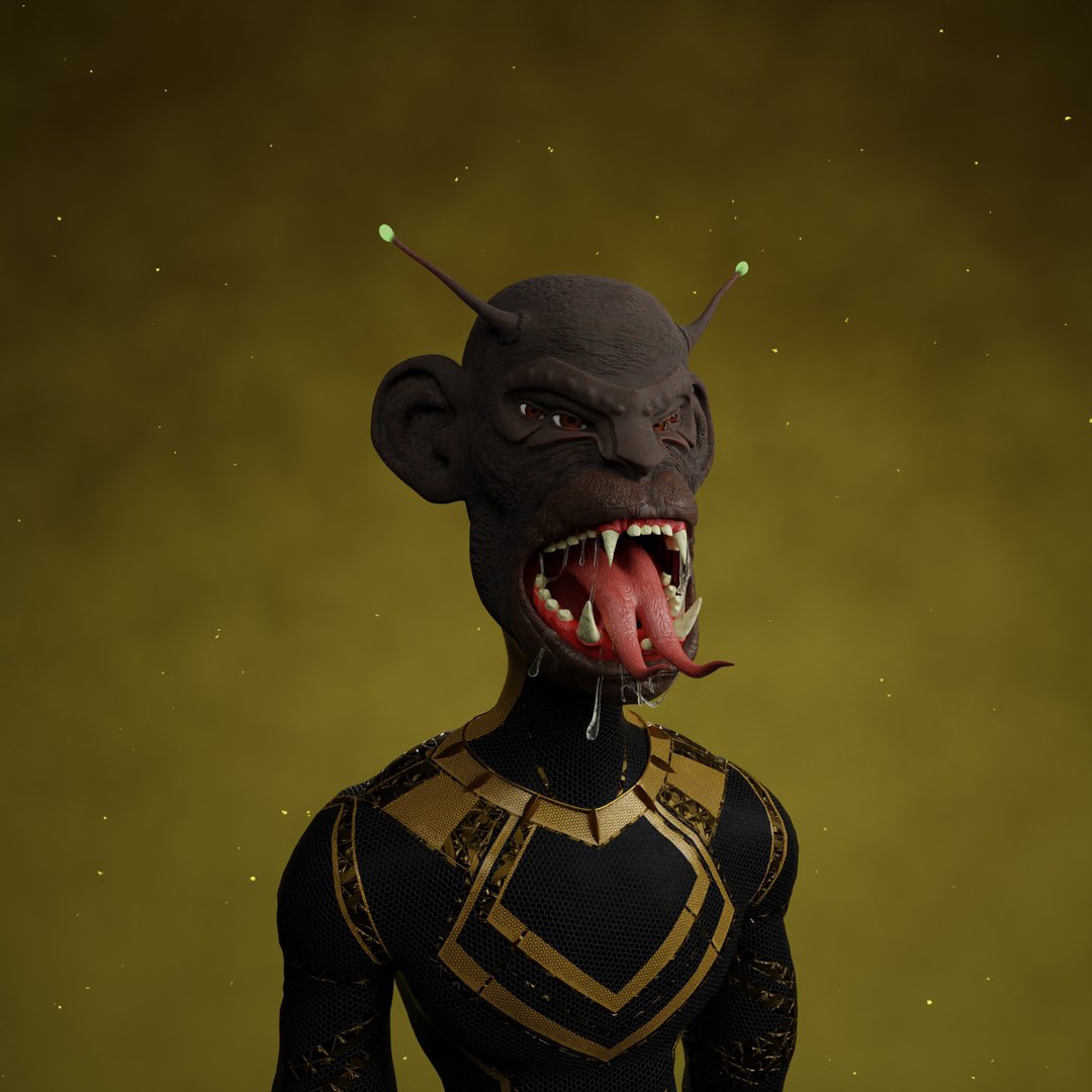 RendyAr77387881's tweet image. My 1:1 collection of alien apes and 333.. product of HAC. Safest place to invest NFT

#HorrorApeClub 
#BNB #NFT #BNBChainNFTs #NFTCommunity @HorrorApes