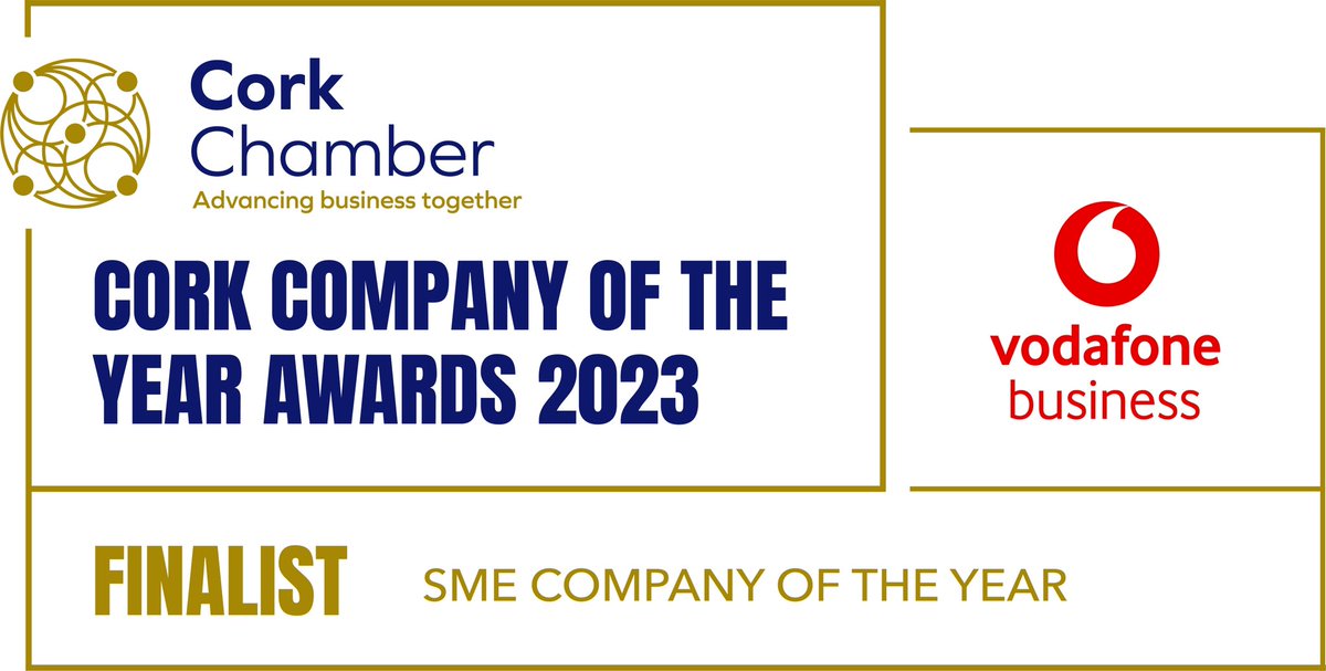 Honoured to be a finalist with @CorkChamber for SME Company of the year 🙌🏽