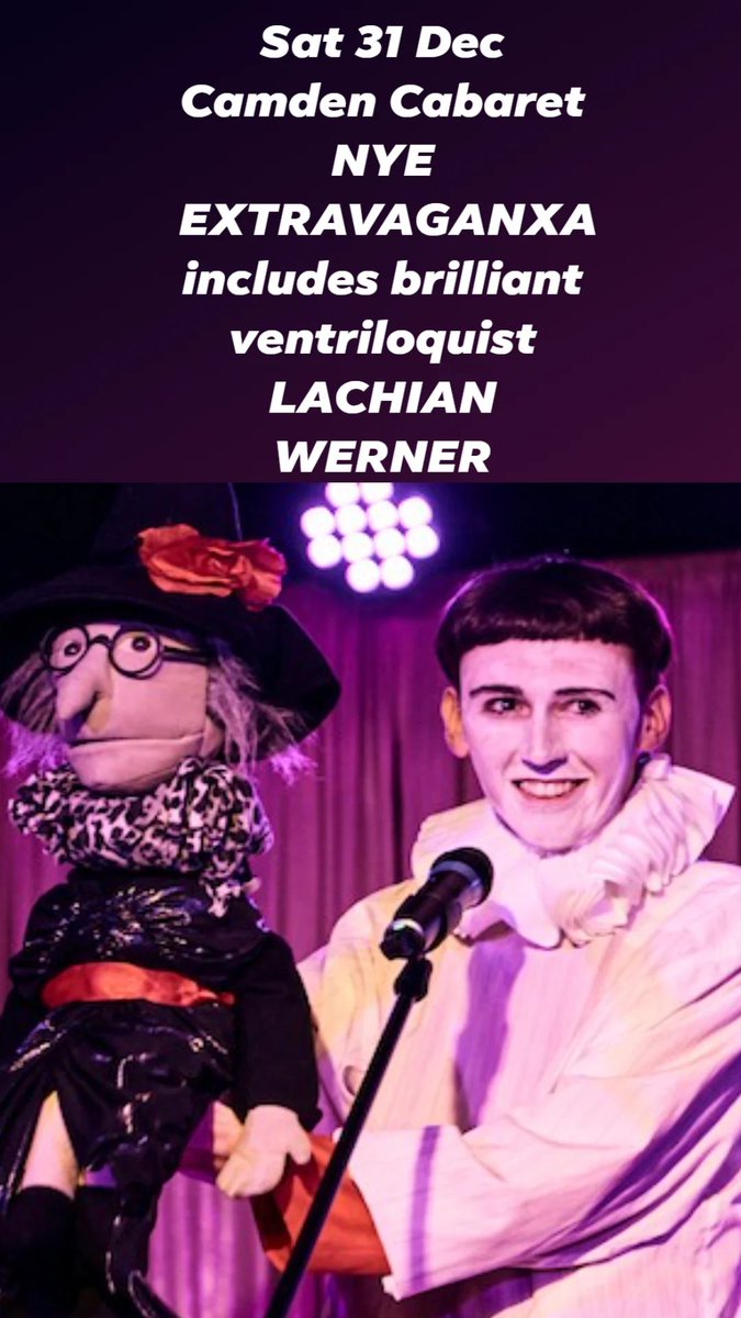 CabaretCamden's tweet image. FRID 20 JAN £10
camdencabaret.co.uk 
@heroicalive 37 Chalk Farm Rd #CAMDEN 
  strong #cabaret line up includes 
LACHIAN WERNER  + QUEERA LYNN + KLAUSE FANTASTICH + MISS APPLE TART #londonshow #girlsrule #standupcomedy #drag #burlesque #clown &amp;amp; BIG DISCOUNT only £10 #Students