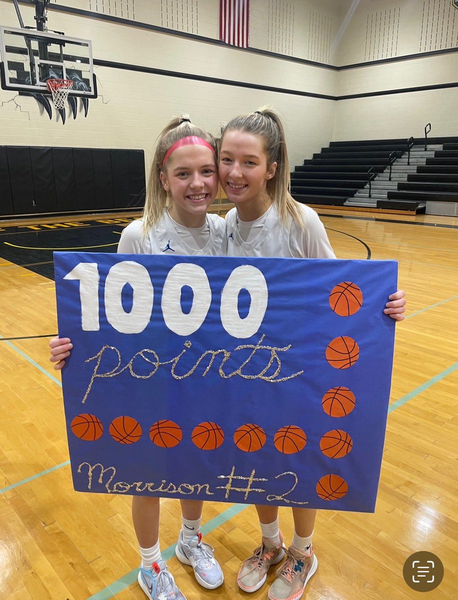 jmslyce's tweet photo. 1K points and only a sophomore! Very proud of my niece @AubreyM0rrison 

@AveryM2025 you’re up next! https://t.co/o9Fh5Lj2jK