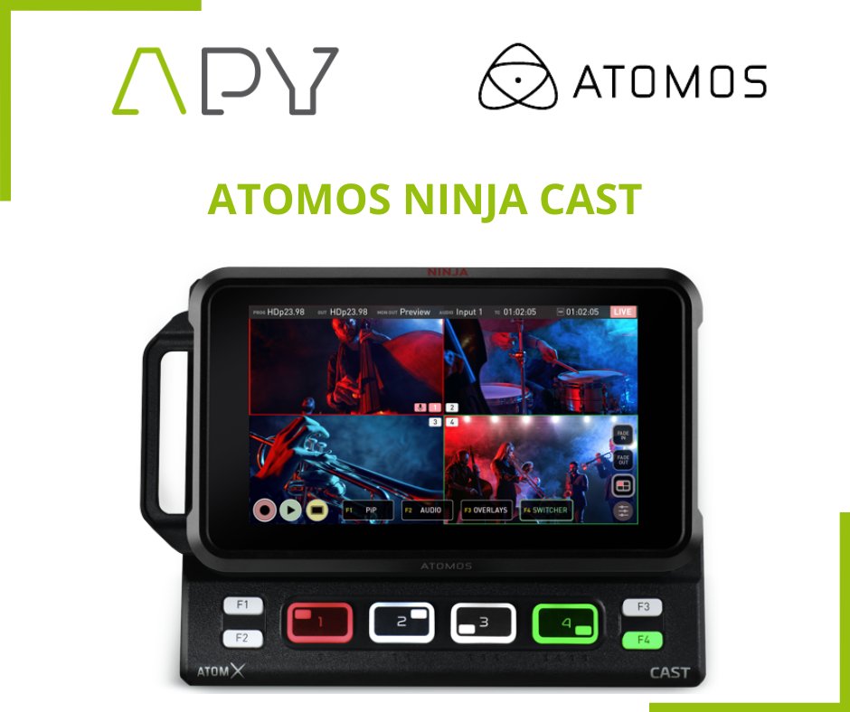 apy_mtl's tweet photo. 🔎Découvrez @AtomosGlobal Ninja Cast

Kit comprenant le Ninja V et le AtomX CAST. Ce combo offre une fonctionnalité complète en tant que mélangeur, moniteur multi-vues  et enregistreur de qualité broadcast.

https://t.co/HE98TvDg4C

#atomos #enregistreur #ninjacast #atomxcast https://t.co/HLE2qtaPNT
