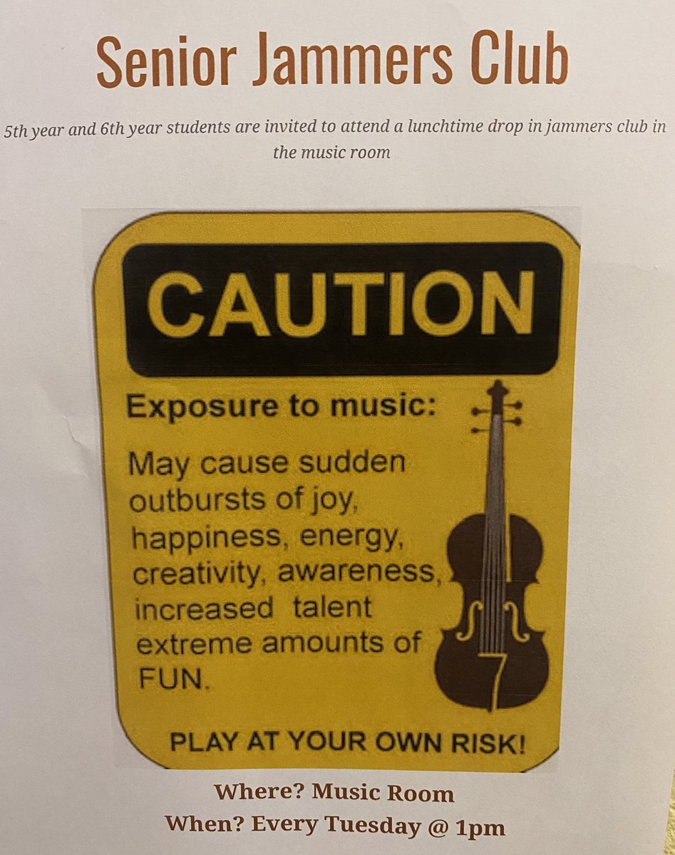 desmondcollege's tweet photo. More Lunchtime Fun!
Jammers Club with Ms Keane on Tuesdays 🎶🎸🎹🥁🪗🪕🎷🎤
#lunchtimeactivities #funforall
@LCETBSchools https://t.co/3tFimiFPZm