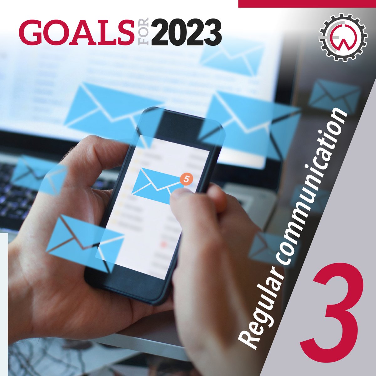 Goal for 2023: Regular communication with your audience. Simple email check-ins and newsletters keep your audience more connected to your organization. 

#faithworksimage