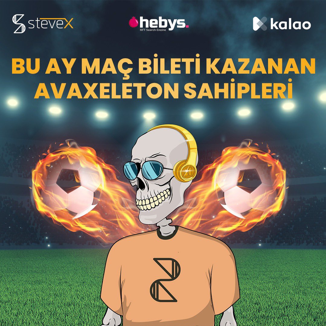 SteveXNFT's tweet photo. 💎 Sorduğumuz Soruya Doğru Cevap Verip, Ocak 2023 Maç Bileti Kazanan #Avaxeleton Sahiplerini Kutluyoruz 💀🎉
• @NurullahSaka11
• @fblisamet1907 
• @erdembicirdi 
• @yigitkb 

💀Dm yolu ile iletişime geçilecektir. 🎊 https://t.co/tzs36pyL9T