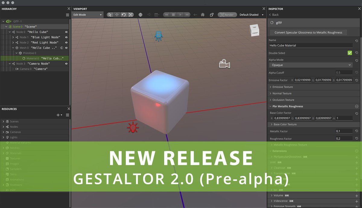UX3DGpuSoftware's tweet photo. Gestaltor 2.0 pre-alpha for testing the next generation #glTF editor and stager is ready for download:
https://t.co/yOcKcIU5Ti
Early stage, features are still subject to change and - do not use for production! https://t.co/jDjY5Z2NYG