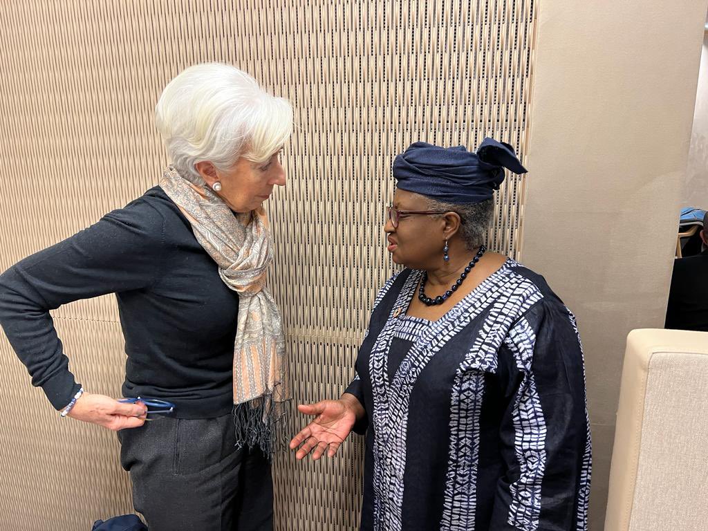 A wonderful light sisterly moment of laughs in Davos with <a href="/Lagarde/">Christine Lagarde</a> President of the European Central Bank.