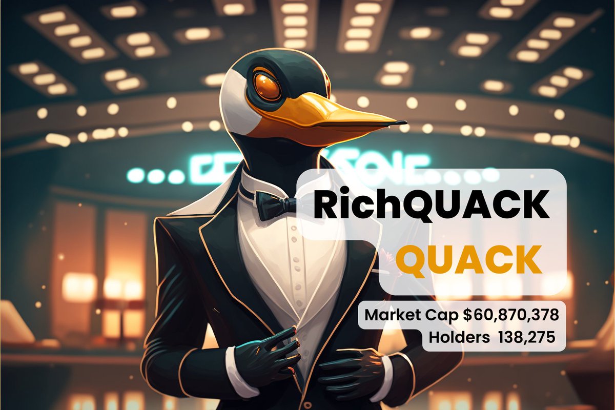 Have a $QUACK ing day #RichQUACK Community!

#Crypto #CryptoNews #cryptomarket #BNBChain #cryptocurrency