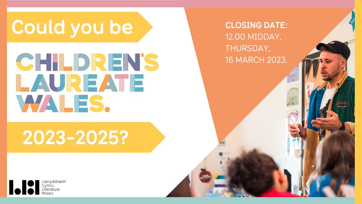 We have a special announcement! 🥁

We’re excited to announce that the application process for the next Children’s <a href="/Laureate_Wales/">Children's Laureate Wales</a> (2023-2025) is now OPEN! 

literaturewales.org/lw-news/litera…