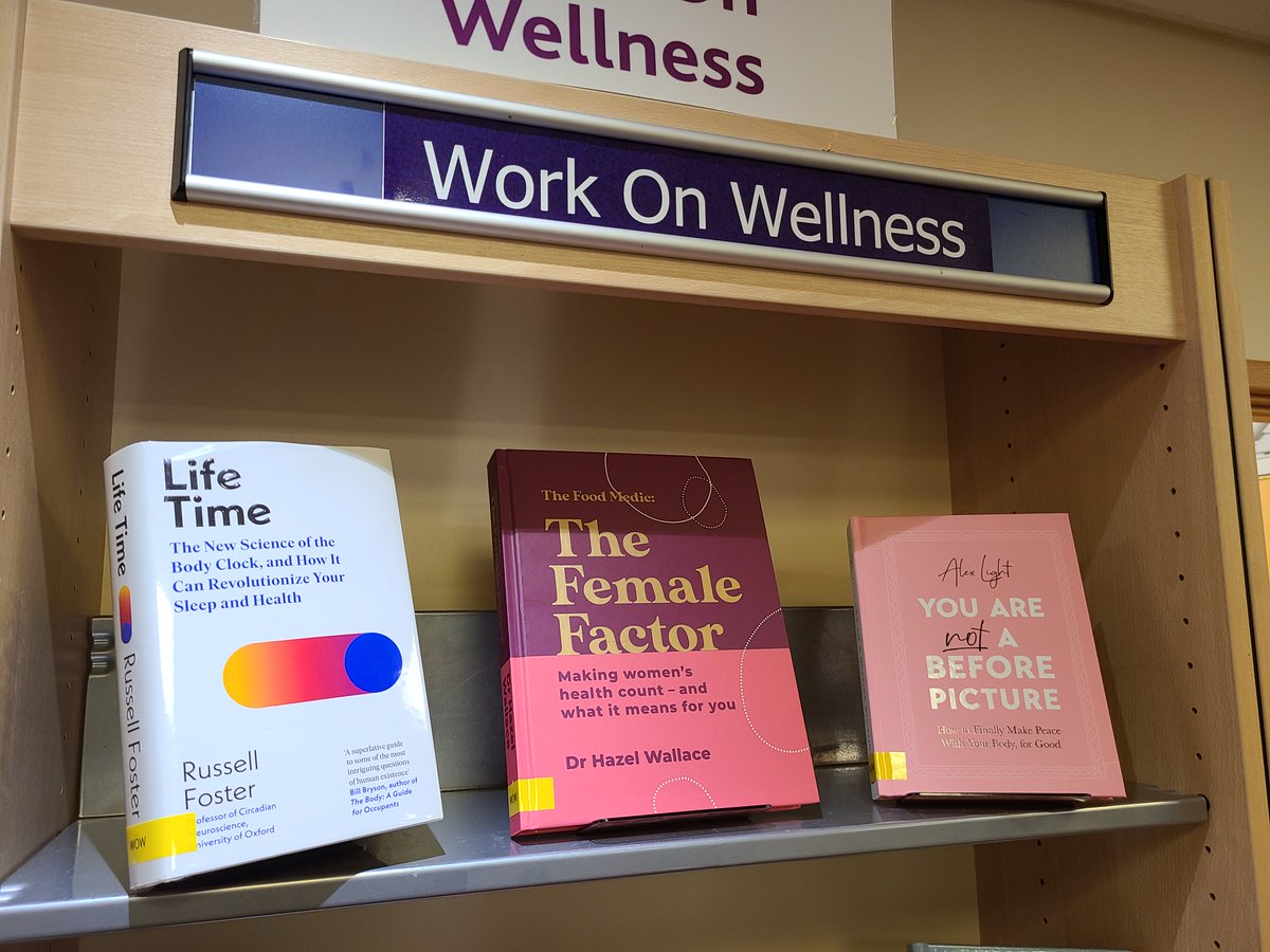 NHSAAALibrary's tweet photo. We've got so many new books at Crosshouse this week, we had to spread them out across the library. If, like our friend in the picture, you'll struggle to carry any you borrow, grab one of our library bags which are hanging on our lovely new self-issue machine.π#NewBookFriday https://t.co/OlBagfV4ut