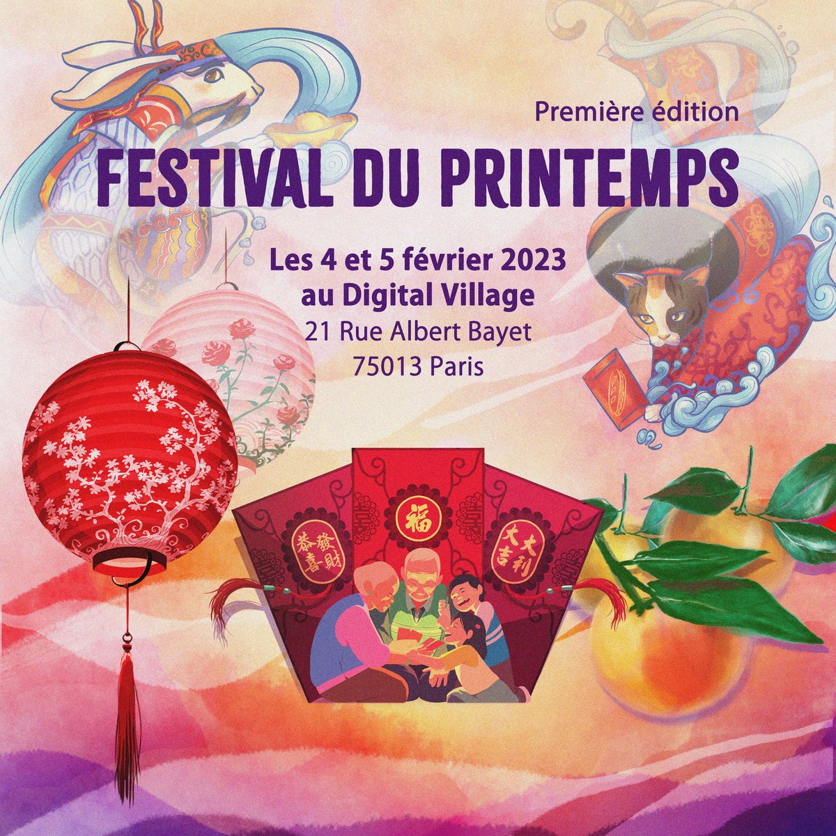 ajcf_fr's tweet photo. #EventAJCF - 🏮 À l’occasion de La Fête des Lanternes concluant les festivités du Nouvel an, venez célébrer cette année du Lapin 🐇 autour des coutumes traditionnelles 😍😍
⚠️INFOS PRATIQUES : ⚠️
🗓️ 4-5 février de 10h30 à 20h
📍Digital Village
21 Rue Albert Bayet, 75013 Paris https://t.co/J7YnSiL5EG