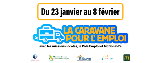 ⏰Aujourd'hui à 8h40 : retrouvez <a href="/BAESDavid2/">BAES David</a>, directeur territorial @polemploi_Mque sur <a href="/La1ereRadioMQ/">Martinique1ereRadio</a> avec Fédérika pour le lancement de la #Caravanepourlemploi 🚐