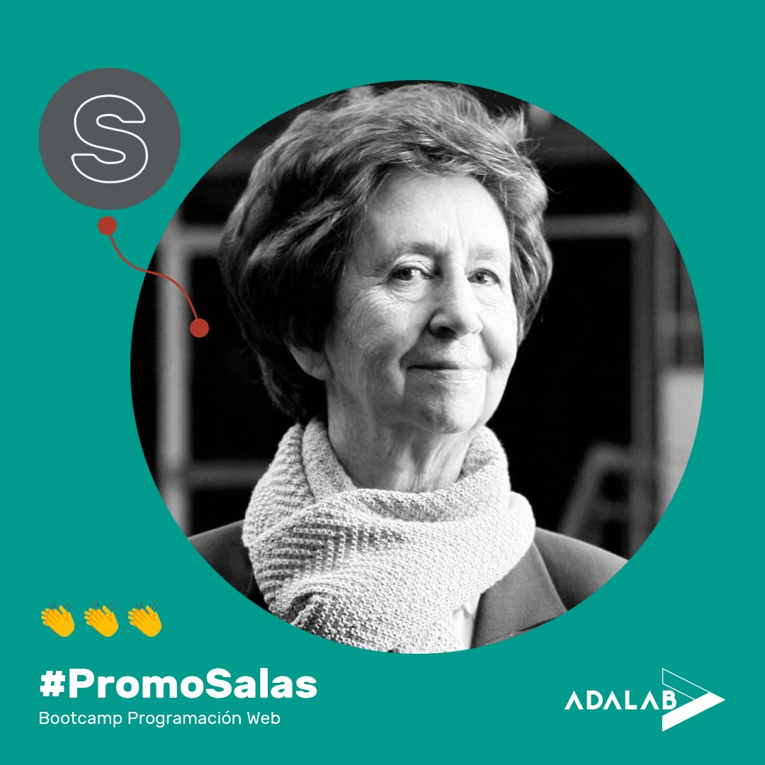 Adalab_Digital's tweet photo. 📣 ¡La #PromoS del Bootcamp de #ProgramaciónWeb ya tiene nombre! Tras una interesantísima selección de mujeres con 🅢 referentes en Ciencia, Twitter se lanzó a votar. 💫 La nueva promo de futuras #ProgramadorasWeb será conocida como #PromoSalas en homenaje a #MargaritaSalas. https://t.co/O3FZT9nn7z