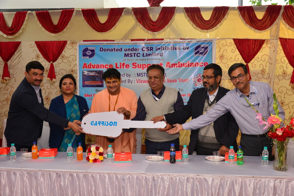mstcindia's tweet image. MSTC donated Advanced life support system Ambulance under CSR initiative to Viswa Kalyan Seva Trust ,Jharkhand.
@PibSteel @SteelMinIndia @JM_Scindia @Officejmscindia @fskulaste @FSKulasteOffice