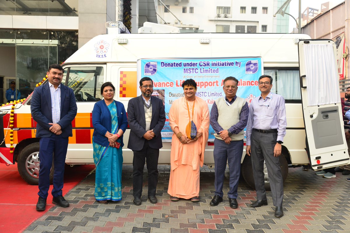 mstcindia's tweet image. MSTC donated Advanced life support system Ambulance under CSR initiative to Viswa Kalyan Seva Trust ,Jharkhand.
@PibSteel @SteelMinIndia @JM_Scindia @Officejmscindia @fskulaste @FSKulasteOffice