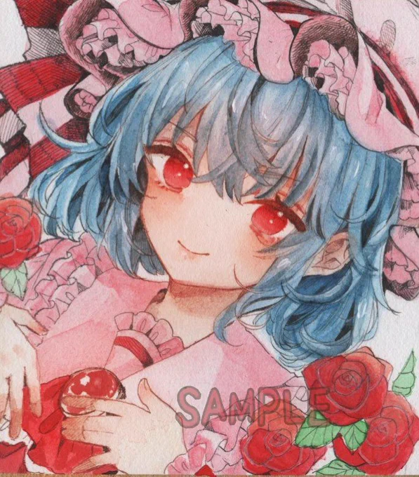 #東方Project #水彩イラスト  #アナログイラスト1/4色紙に描いてます(* ॑ᵕ  ॑*  )小さい色紙に色んな子描くの楽しいです⋆⑅... 