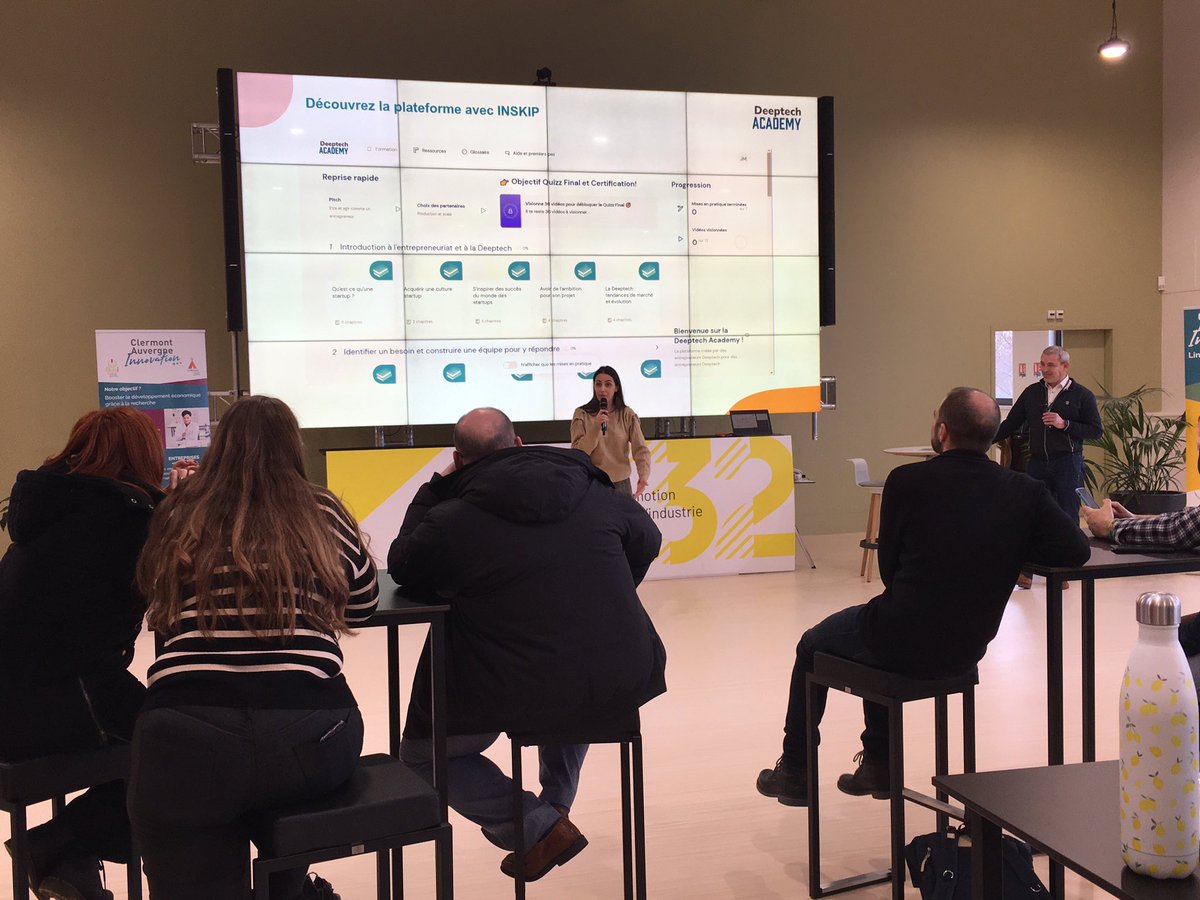 🔥Lancement aujourd’hui de la #DeeptechAcademy la plateforme d’#elearning lancé par <a href="/CAI_Clermont/">Clermont Auvergne Innovation</a> pour donner aux entrepreneurs les clés de nos meilleurs experts pour entreprendre dans la #tech ! 💪 A retrouver dès maintenant sur deeptech-academy.com