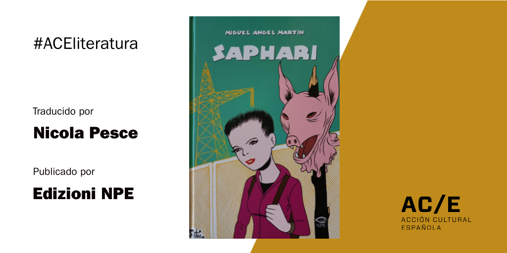 La #novelagráfica 'Saphari, de Miguel Ángel Martín, ya está disponible en #Italia gracias a la publicación de <a href="/EdizioniNPE/">Edizioni NPE</a>. La traducción es de <a href="/nicolapesce_/">Nicola Pesce</a>.
Apoya el Programa de Fomento de la #Traducción de 
<a href="/ACEcultura/">Acción Cultural AC/E</a>

<a href="/SpainFBM2022/">SpainFrankfurt2022</a> <a href="/librolecturagob/">DG del Libro, del Cómic y de la Lectura</a> <a href="/EmbEspItalia/">Ambasciata di Spagna in Italia 🇪🇸🇮🇹</a>