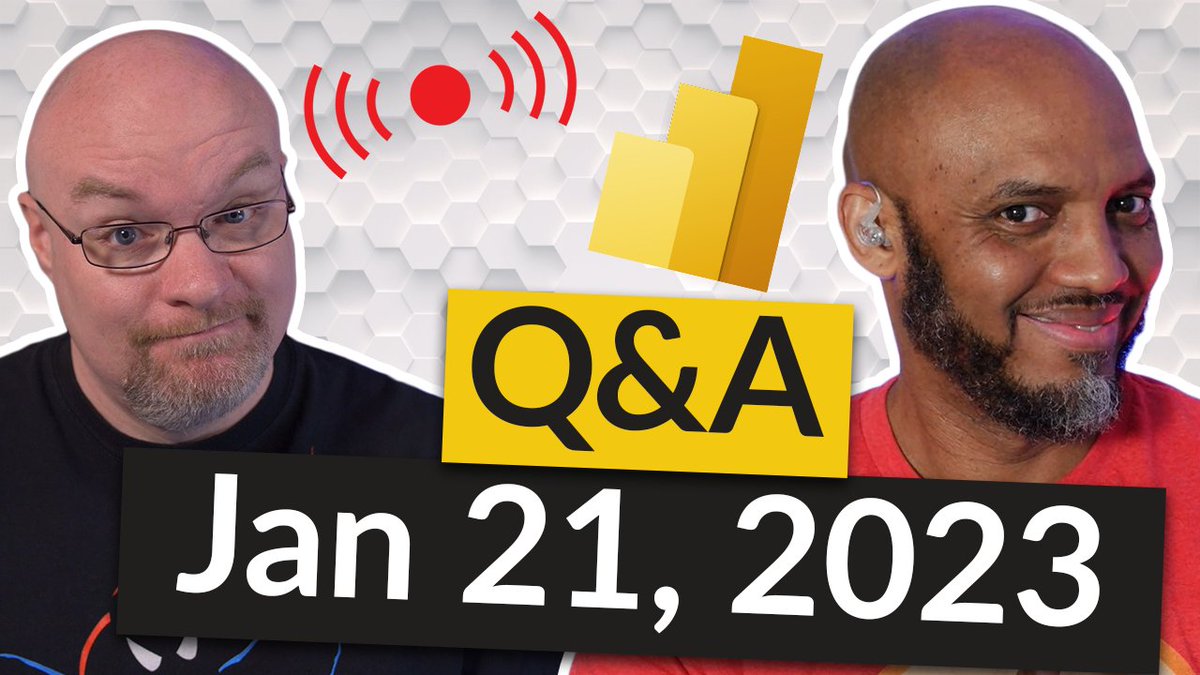 📢🔴 Join us live as we answer your questions about #PowerBI | Saturday, January 21st @ 9:30am Central 🔴📢

Join live on YouTube - guyinacu.be/live111