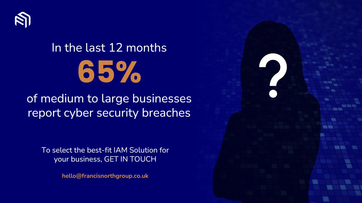 FrancisNorthGrp's tweet image. Knowing who accesses your systems is the number one threat facing companies in 2023.
To select the best-fit IAM Solution for your business, get in touch!
#DigitalTransformation #DigitalChange #DigitalProjects #IdentityandAccessManagement #CyberSecurity #DigitalReady