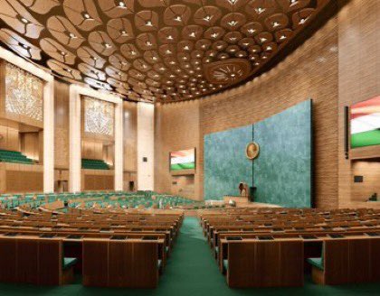 MeghUpdates's tweet photo. The New Parliament House is ready!!

The President Draupadi Murmu  likely to address the Joint Session from New Lok Sabha House on 31st January 2023.

The Budget likely to be presented by UFM Srimati Nirmala Sitharaman from the new Lok Sabha House on 1st February, 2023. https://t.co/gaGSjGyIAw