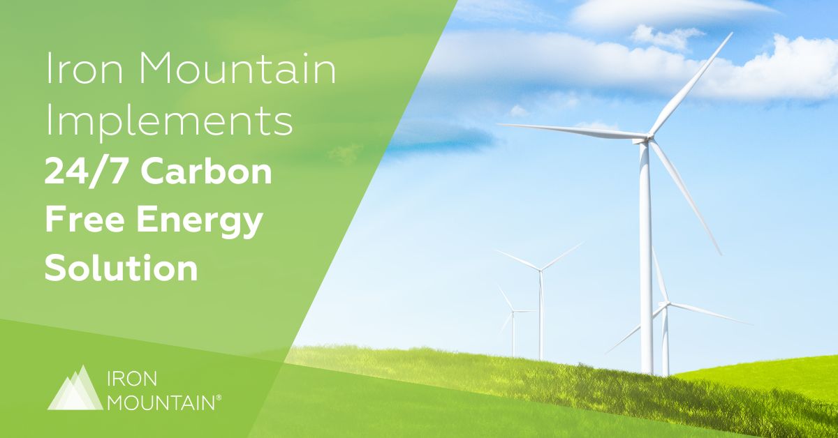 ebgilbert's tweet photo. I'm thrilled to share that @IronMountain announced a series of transactions that further commits it to 24/7 Carbon Free Energy electricity procurement! 24/7 CFE demonstrates that renewable energy can supply the hourly needs of over 100 of its facilities: https://t.co/TqWlmBT6p1 https://t.co/AA9tMKOH44