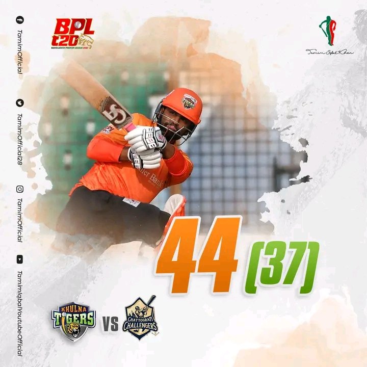 Tasnim15M's tweet photo. With this innings Tamim Iqbal became the first Bangladeshi to reach 7000 runs in T20s đ
#TI28 | #BPL2023 | #CCvsKT https://t.co/WcWJ6mpMsK