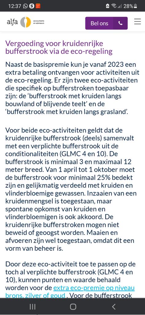 RoelEijgenraam's tweet image. Wellicht goed nieuws voor oa de #bijen. De verplichte #bufferstroken kunnen de gebieden voor insecten mooi koppelen. Ben benieuwd hoeveel #boeren dit byv rondom #odijk gaan doen.
