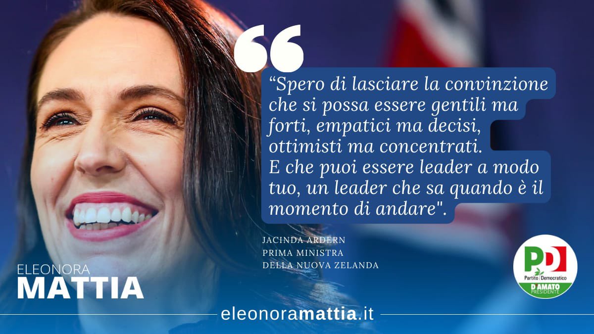 C'è tanta buona politica, in #JacindaArdern.
C'è nel lavoro svolto in questi anni.
C'è nelle sue dimissioni, che sanno di coraggio nel mettersi in discussione anche se non richiesto, di ascolto di sè, di rispetto delle Istituzioni e di reale spirito di servizio.

#NuovaZelanda