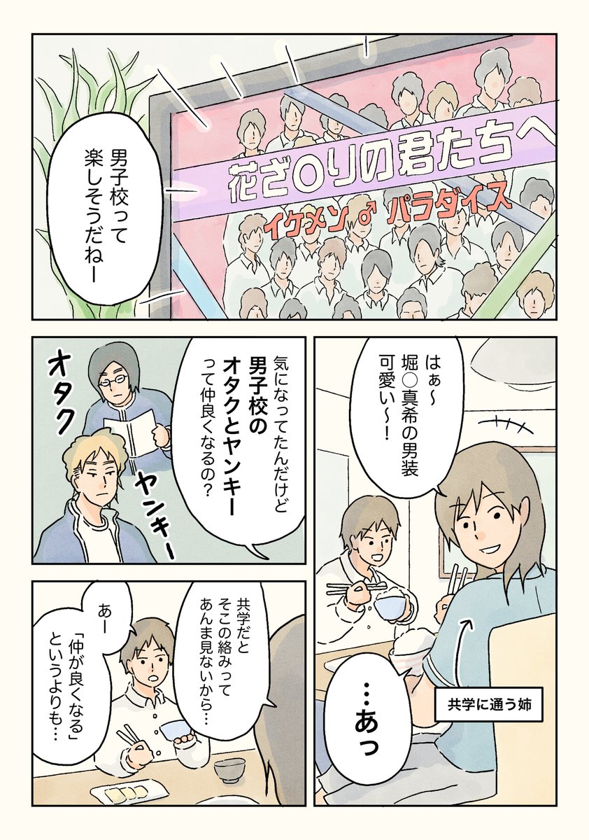 オタクとヤンキー。

#男子校エッセイ #エッセイ漫画 