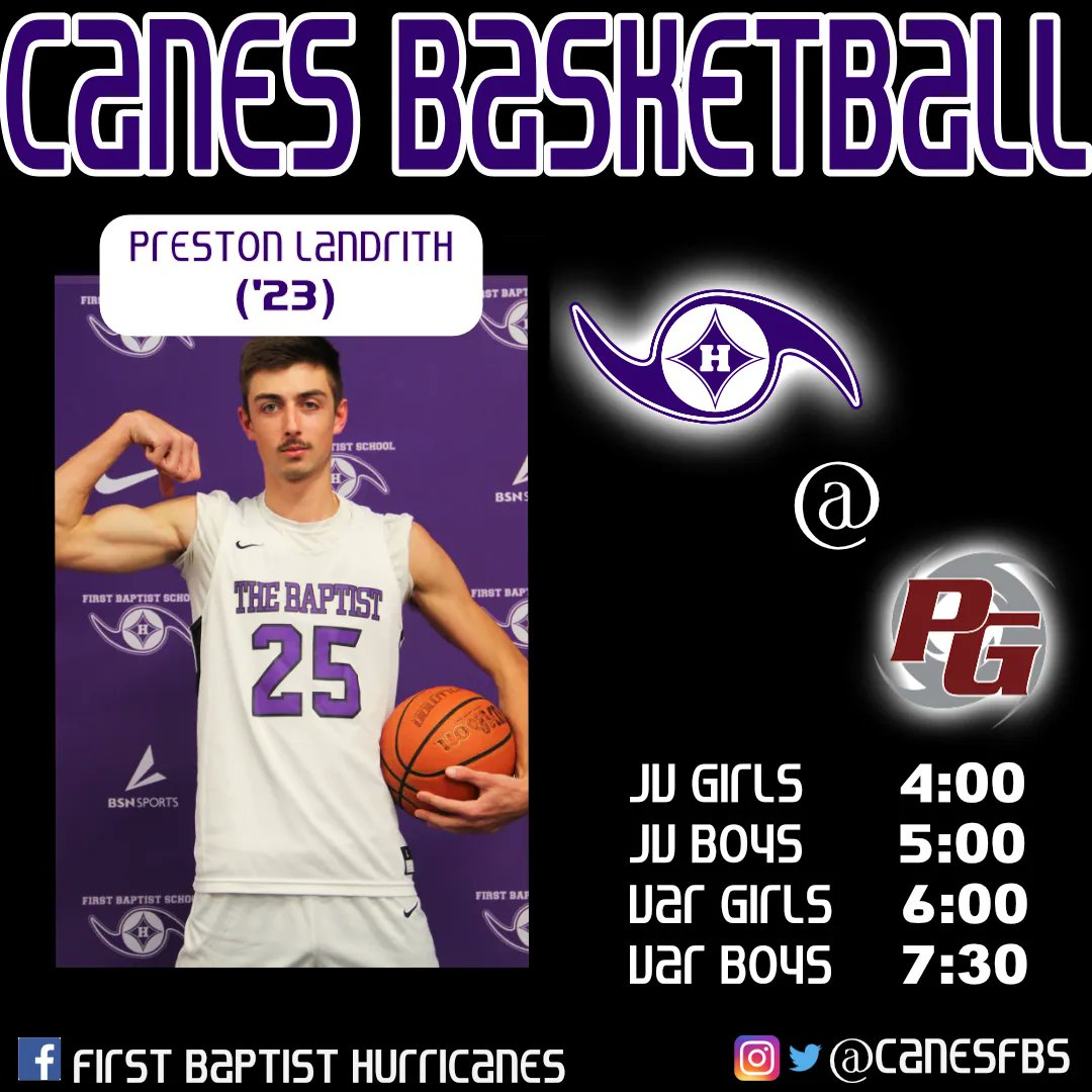 First Baptist Hurricanes on Twitter "Canes Basketball travels to