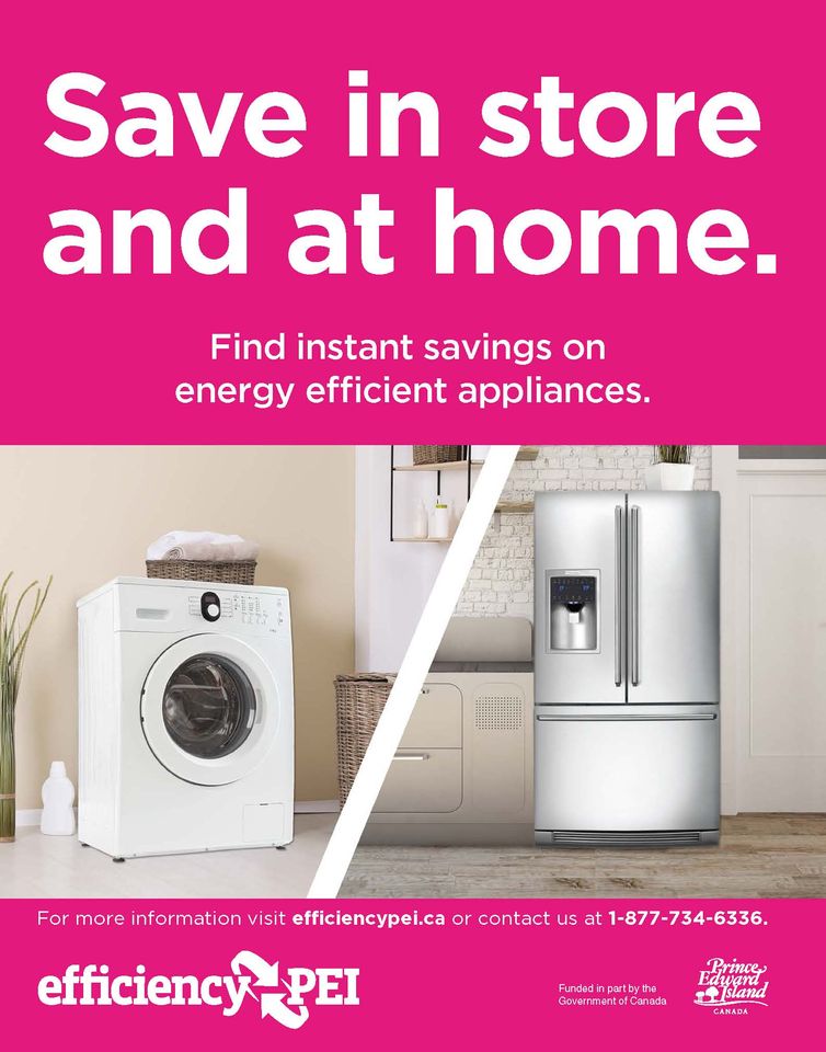 efficiencyPEI (@efficiencypei) on Twitter photo Save  money and energy with Instant Savings Appliance rebates at participating retailers. You can receive $75 back on your qualifying ENERGY STAR refrigerator, washing machine or Water Sense-certified toilet.  Visit us at ow.ly/hESC50MrN6H Save  money and energy with Instant Savings Appliance rebates at participating retailers. You can receive $75 back on your qualifying ENERGY STAR refrigerator, washing machine or Water Sense-certified toilet.  Visit us at ow.ly/hESC50MrN6H