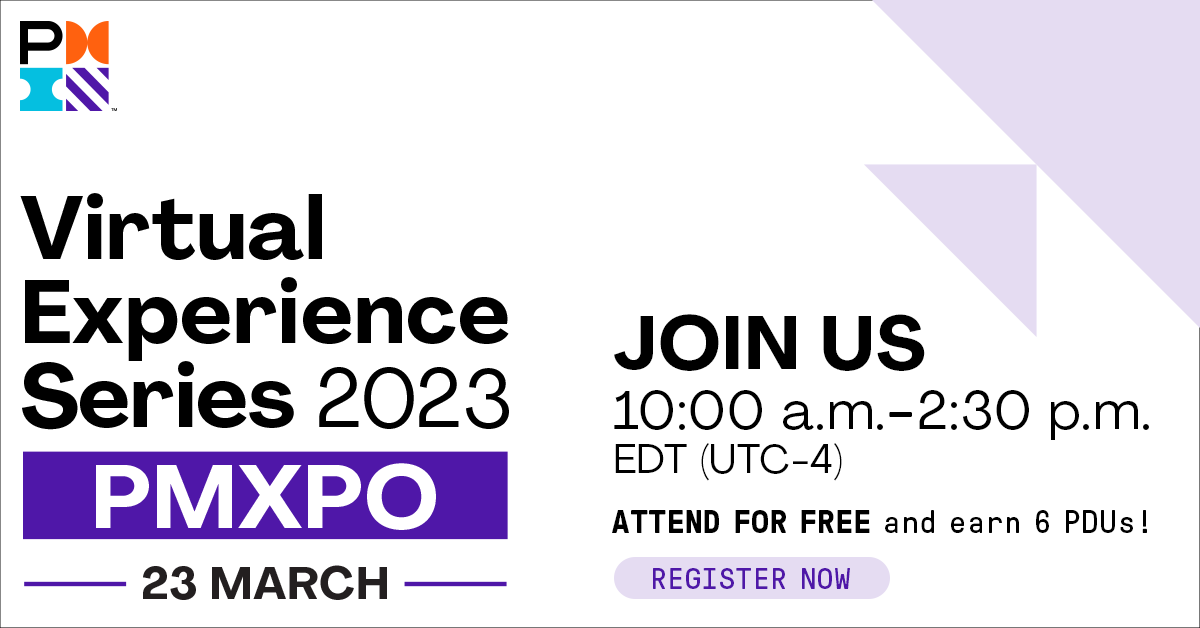Registration for PMXPO is now OPEN! Whether you’re a seasoned #project manager or new to the field, join us to #ExperiencePMI and start building the skills you need for future success. Register now: ow.ly/HJim50Mt7Tt