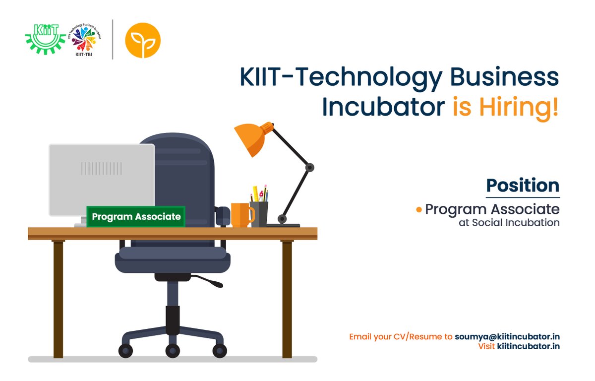 KIIT_TBI's tweet photo. Position: Social Incubation Program Associate

Send your CV/Resume to soumya@kiitincubator.in
Job Descriptions may be found at: https://t.co/4I0zyCcJ2z

#hiring #jobopportunity #incubation #startupecosystem #socialincubation #technology #csr  #programassociate #cv #resume https://t.co/cJQZfGKNPt