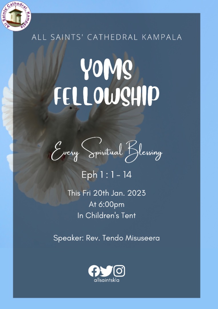 allsaintskla's tweet photo. Members of YOMs fellowship are reminded to attend fellowship today Friday 20th January 2023 starting at 6pm EAT. Come with a friend!!
#ASCKYOMs #Fellowship #ASCKYouth https://t.co/CUazsx5ZUB