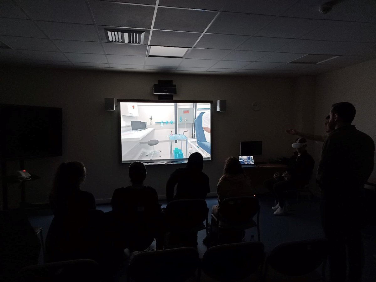 ctfnhsl's tweet photo. Fantastic work getting our Virtual Reality simulation sessions up and running across all 3 sites π Check out some photos of our faculty and students in action πΈ keep an eye out for more VR assisted teaching in action! #simulation #vrmedicine #VRsim https://t.co/SWLzIKe2sc