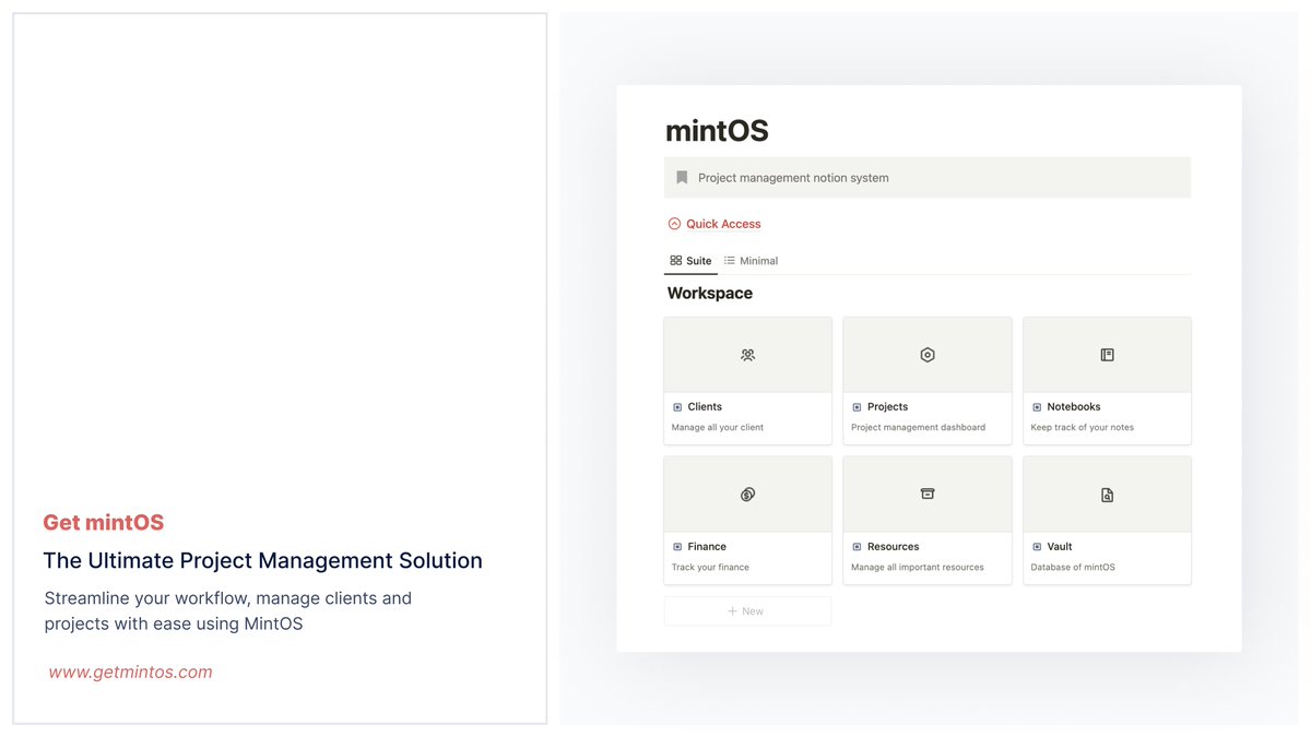 Mark your calendars! 
#MintOS, the ultimate <a href="/NotionHQ/">Notion</a> template for #projectmanagement is launching on 23rd Jan 2023. 

Streamline your workflow, manage clients &amp; projects with ease, and stay on top of your finances. Get ready to elevate your business. #smallbusiness #freelancer