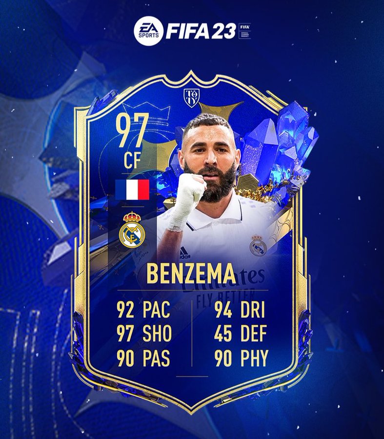 Karim Benzema Fifa 23 toty year in review objectives