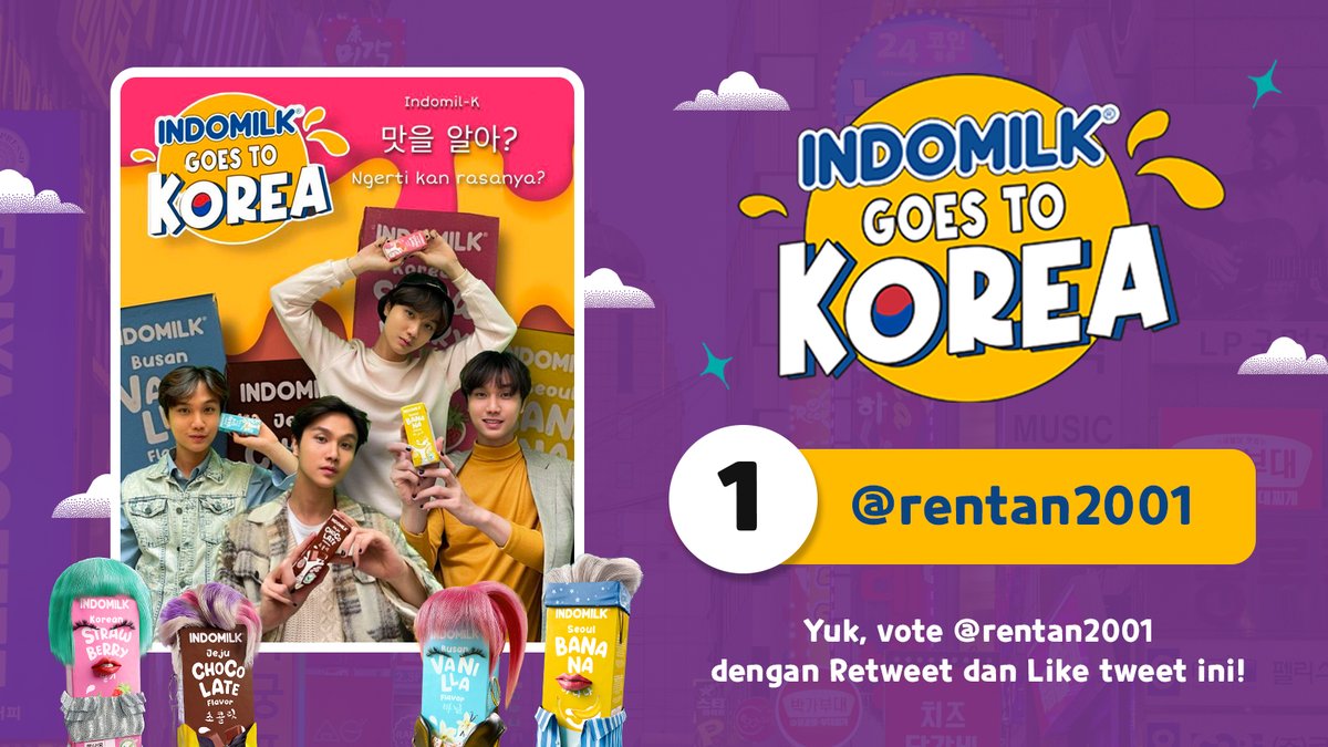 Retweet dan Like tweet ini untuk bantu @/rentan2001 [Instagram] liburan ke Korea 5D3N bareng Indomil-K! #IndomilkGoesToKorea