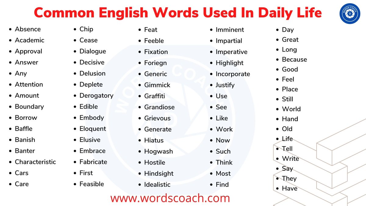 wordscoach's tweet photo. 75+ Common English Words Used In Daily Life

https://t.co/No7jQjKH5c

#commonwords #english #englishlanguage #newwords #learnenglishwithme #englishnativespeaker #difficultwords #instadailypost #eslteacher #britishaccent #nativespeaker #instadailyvideo #englishconversation #esl https://t.co/rLSPEYSHhQ