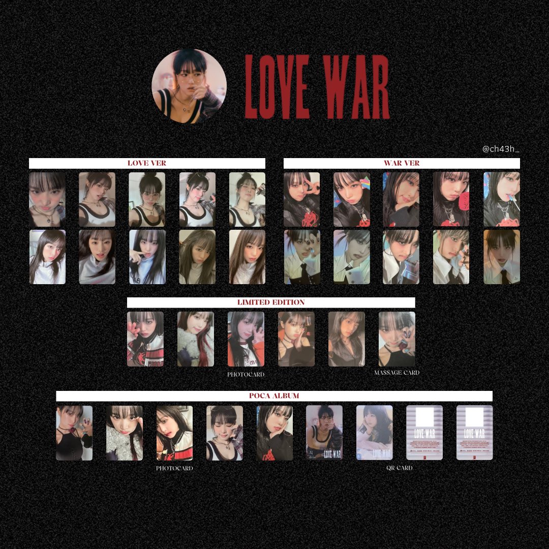 CHOI YENA “ LOVE WAR ” TEMPLATE update - limited edition complete