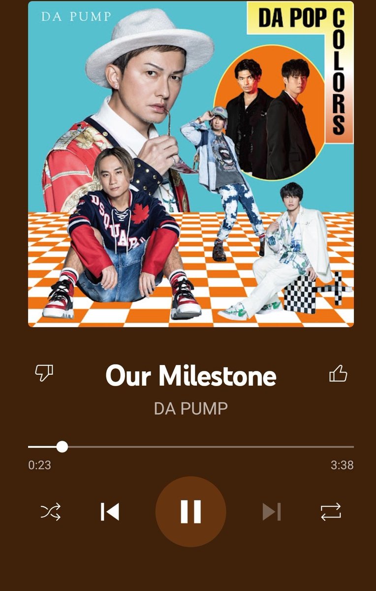 orionnoiro2's tweet photo. 今宵の一曲🎧
#DAPUMP #OURMILESTONE #DAPUMPすごい #ISSAすごい https://t.co/M3Yz2NFq9z