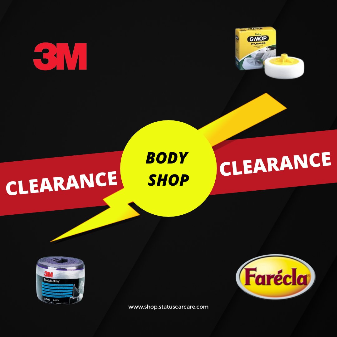 StatusCarCare's tweet image. If you're on our mailing list you might've seen that we are running a clearance on the bodyshop category on our website.

📢 All stock must go 📢 From microfiber cloths to bodyfiller's. 

Be quick, because once it's gone, it's gone!

shop.statuscarcare.com/product-catego…