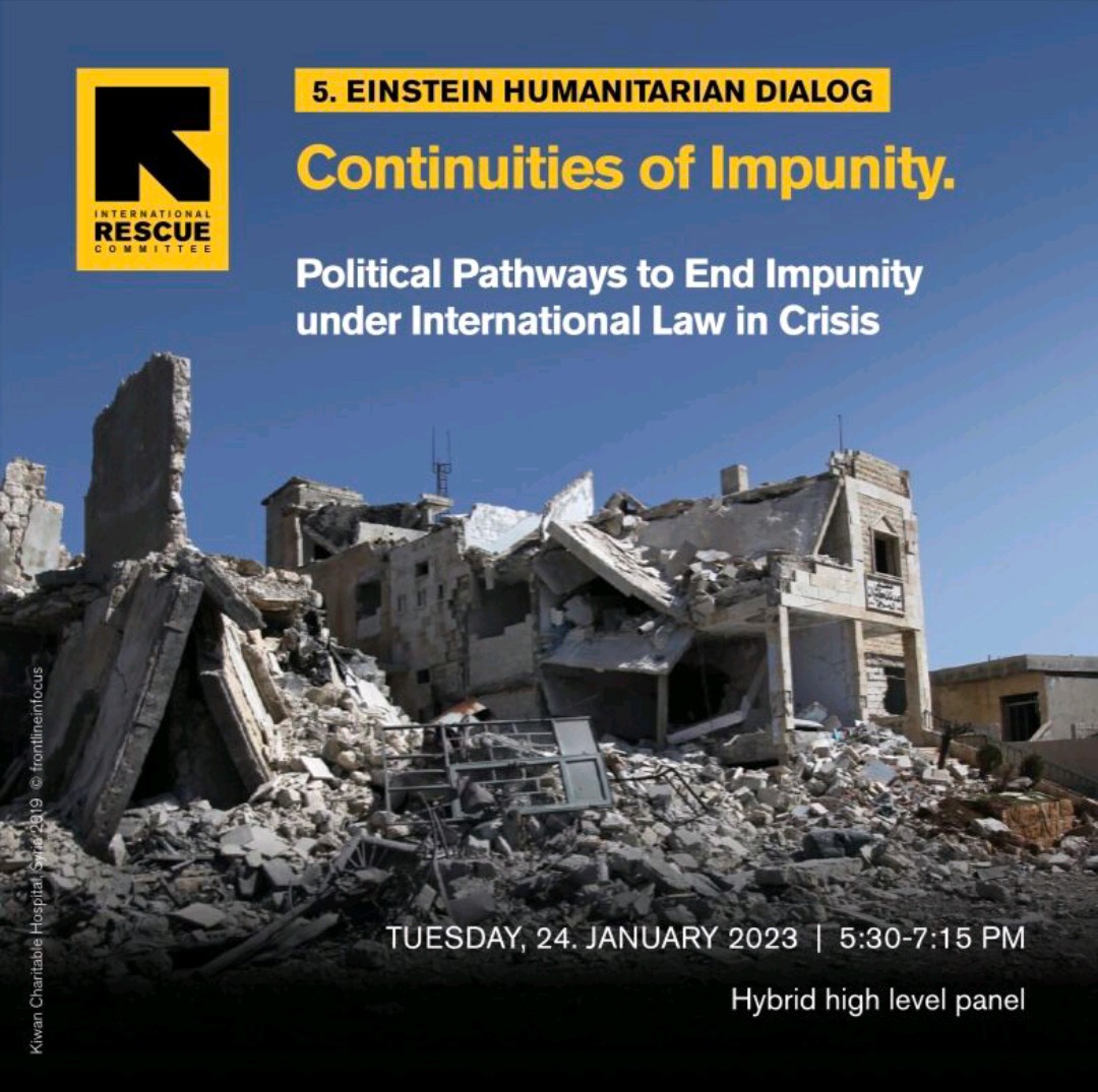 v3er0n1ca's tweet photo. Join us! January 24 is the IRC's @RESCUEorg next #EinsteinDialog. We will discuss Germany's role in ending #impunity in conflicts. Register here: https://t.co/UbfZOgJ6FQ https://t.co/oX8u3dVD3n