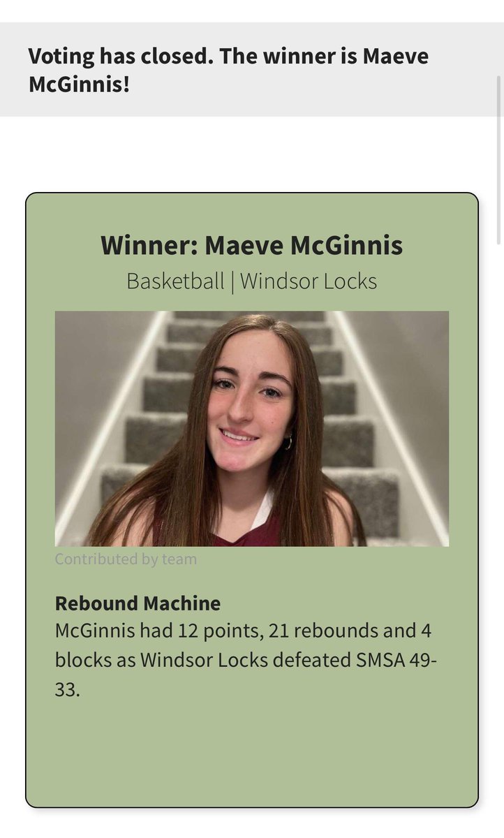CoachDMK24's tweet photo. Congratulations to Maeve McGinnis for winning the Player of the Week voting! Special thanks to all of Raider Nation for voting her to the top! #LetsGoLocks https://t.co/9EsbY0bJ8W