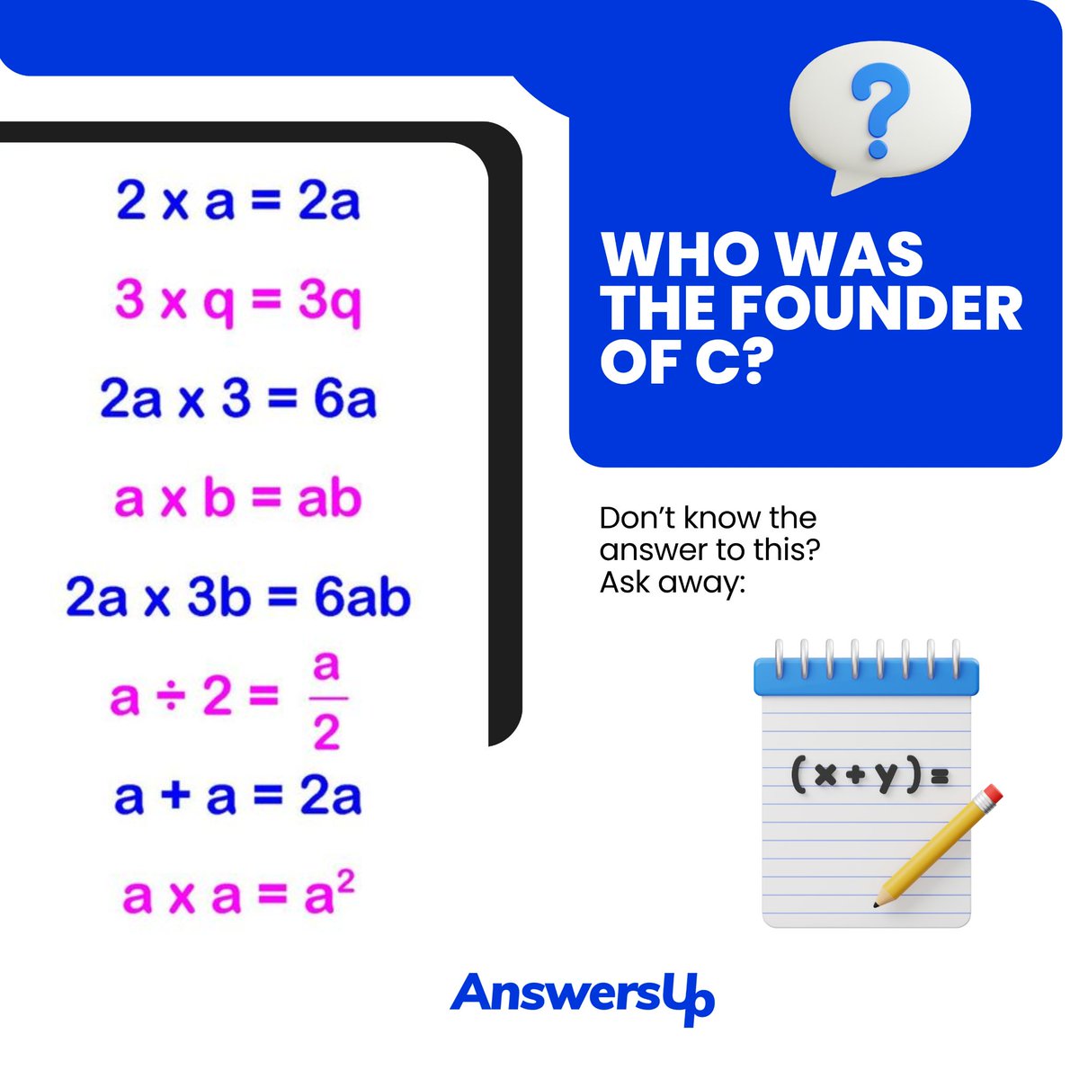 who was the founder of Algebra? 
.
Don’t know the answer to this? Ask away:   answersup.com 
.
If you do. Answer rn!  
.
#AnswerUp #algebra #history #mathematics #maths #learnmath #learnalgebra #historyofmaths #algebraic #algebraicexpression #mathematicians #math