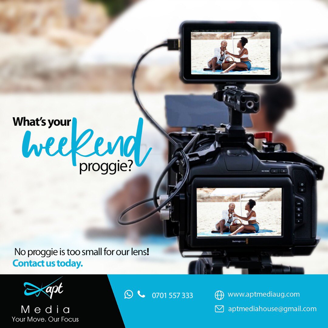 aptmediaug's tweet image. Got a weekend proggie? Fill us in 🤗 

No proggie is too small for our lens! Let’s help you capture the moments!

Contact us: +256 701 557 333/aptmediahouse@gmail.com

#YourMoveOurFocus #WeekendVibes #WeekendPlan #Videography #Photography #WeekendGetaway #BBTitians #BBTitan
